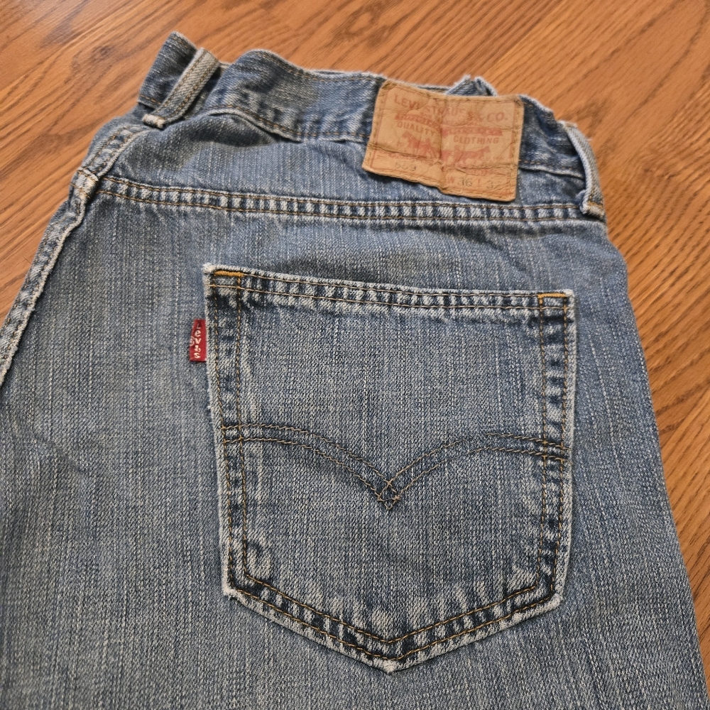 Levis 559 Jeans Men Denim Light Wash Relaxed Straight Fit Cotton Casual 36 X 32 - Picture 3 of 10